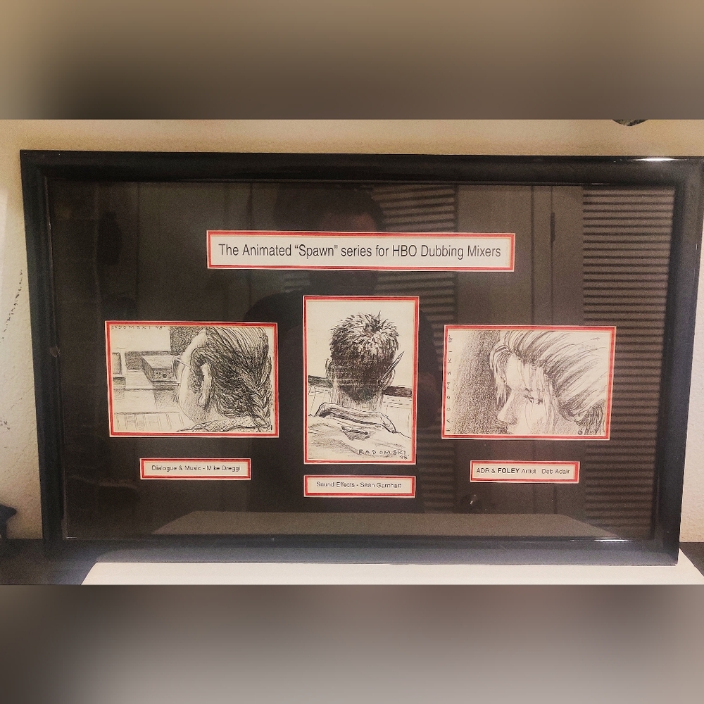 Spawn Anime Series Eric Randomsky Signed Hand Drawn For HBO Dubbing Mixers Rare!